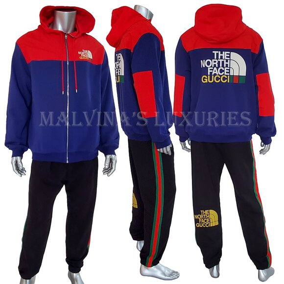 GUCCI PANTS MENS JOGGING THE NORTH FACE x TRACK TROUSERS WEB DETAIL sz L - Picture 7 of 15